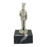 Figur Koch  Silber geschw�rzt Metall 140mm