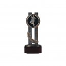Figur  Laufen auf Holzsockel H=200mm, Gravur im Preis...