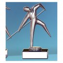 Figur Metall  Modern  Billard bronziert 26cm