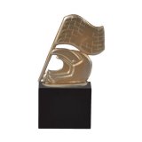 Figur Motorsport auf Holzsockel H=16,5 cm