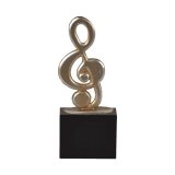 Figur Notenschl�ssel auf Holzsockel H=19,5 cm