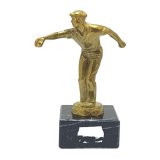 Figur Petanque bronzefarben 140 mm inkl. Gravur