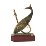 Figur Pokal Troph�e Angeln - Fischen H=205mm
