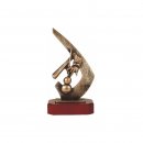Figur Pokal Trophe Billard H= 245mm auf Holzsockel in...