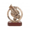 Figur Pokal Trophe Boccia H=210mm auf Holzsockel