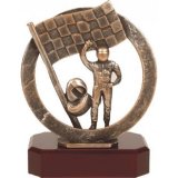 Figur Pokal Trophe Motorstort H=195mm auf Holzsockel in...