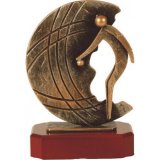 Figur Pokal Trophe Petanque H=215mm auf Holzsockel in...
