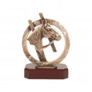 Figur Pokal Trophe Reitsport H=265mm auf Holzsockel