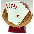 Figur Poker-Karten 14,5 cm inkl. Gravurschild und Gravur