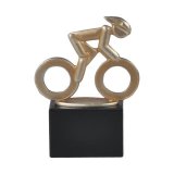 Figur Radfahren auf Holzsockel H=14,5 cm