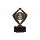 Figur  Schach auf Holzsockel H=200mm, Gravur im Preis enthalten.