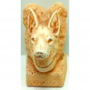 Figur Schäferhunde Kopf Sandstein obtik 15cm  incl. einer Gravur 