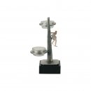Figur Schlitschuhl aus Metall - Marmor - Glas en H=200mm...