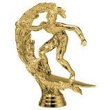 Figur Surfen gold, 139mm