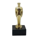Figur USA Soldat Metall Goldfarben 155mm