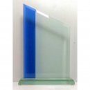 Glasstnder Blau 250mm inkl. Text- und Logogravur