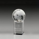 Globe Award Kristallglas Trophe 130mm inkl. Gravur