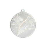 Jagdmedaille Ringeltaube versilbert �40mm  mit �se und Ring