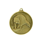 Jagdmedaille Waschb�r bronzefarben �40mm  mit �se und Ring