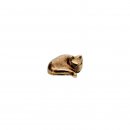 Katze, liegend Umfang/Gre: 8 cm  Bronzeskulptur, natur