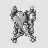 Kettenglied fr Knigskette 25396-30 Altsilber ca. 25x27 mm