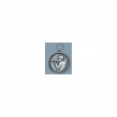 Kniginnenmedaille mit goldfabig polierten Rand