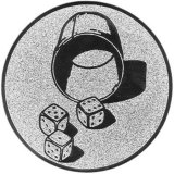 Kopie von Emblem D=50 mm Wrfeln silberfarben