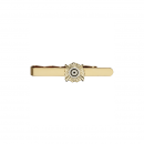 Krawattenklammer / Krawattenschieber 57 mm, Motiv gekr. Gewehre, vergoldet