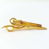 Krawattenklammer Schere goldfarben Friseuer /Schneiderin