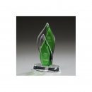 Kristall - Crystal Emerald Flame Award H=220mm, Preis ist...