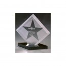 Kristall Square Star Award 210mm inkl. Text- & Logogravur