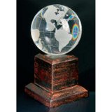 Kristall Weltkugel Hhe 15cm incl. einer Textgravur