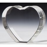 Kristallglas Herz 110x95x38mm, inkl. Ihrer Wunschgravur...