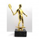 Kunststofffigur Tennis 180mm gelbgold