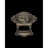 Leistungsabzeichen mit Gravurspange 32 mm, bronzefarbig,...