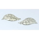 Lorbeerbltter links & recht silber 47x17mm