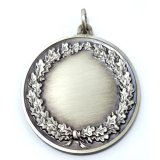 Medaille 50mm.Eichenlaubkranz mit se neutral silberfarben