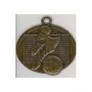 Medaille 55x67mm Fussball - bronze inkl. Band