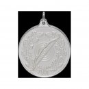 Medaille Bogenschieen, 40 mm, versilbert mit se und Ring