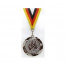 Medaille D=70mm, 5 Tauben inkl. 22mm Band, Silberfarbig