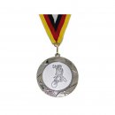 Medaille D=70mm, BMX-Fahrer inkl. 22mm Band, Silberfarbig