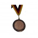 Medaille D=70mm, Laufen inkl. 22mm Band, Bronzefarbig