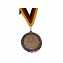Medaille D=70mm, Minigolf inkl. 22mm Band, Bronzefarbig