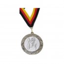 Medaille D=70mm, Pudelknig inkl. 22mm Band, Silberfarbig