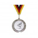 Medaille D=70mm, Surfen inkl. 22mm Band, Silberfarbig