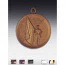 Medaille Fahnenschwenker mit se  50mm, bronzefarben in Metall
