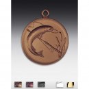 Medaille Forelle mit se  50mm,  bronzefarben, siber-...