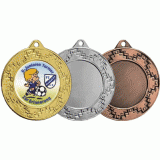 Medaille Bronze 40mm Emblem 25mm incl. Farbiges Emblem...