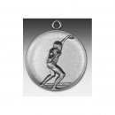 Medaille Kugelsto�en Frauen mit �se  50mm, silberfarben...