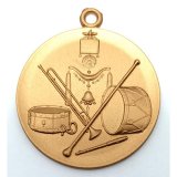 Medaille Metall 3D D=50mm Trommeln Spielmannszug Bronze